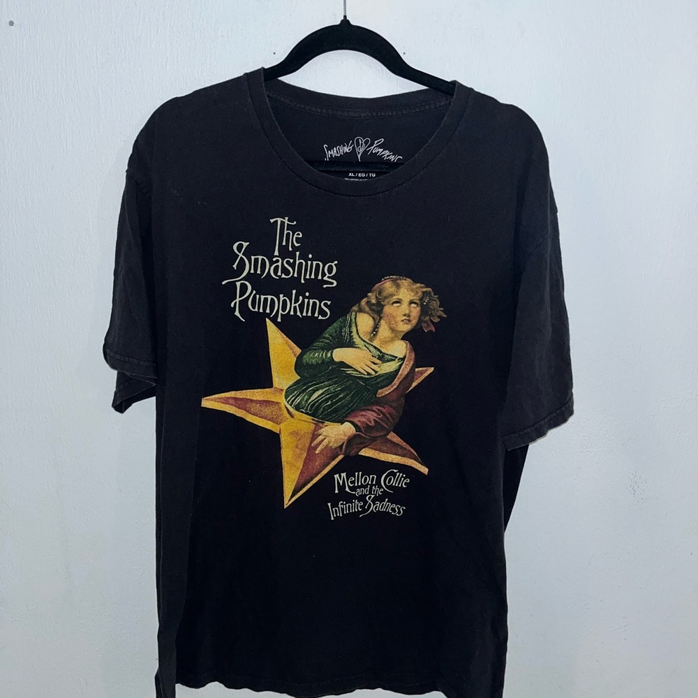 Smashing Pumpkins Black and Yellow Short Sleeve Tee